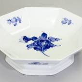 Blue Flower, Angular, Cake Dish on low foot 21cm