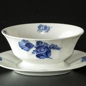 Blue Flower, Angular, Sauce boat on fixed stand