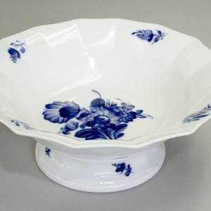 Blue Flower, Angular, Salad Bowl on low foot | No. 1108577 | Alt. 10-8530 | DPH Trading