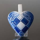Braided Porcelain Heart, Blue and White, Bing & Grondahl