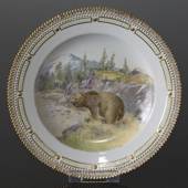 Fauna Danica plate with bear, Royal Copenhagen 