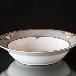 Magnolia, Grey with Gold, Soup Plate, Royal Copenhagen | No. 1211604 | DPH Trading