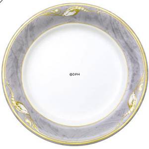 Magnolia, Grey with Gold, Plate, Royal Copenhagen | No. 1211617 | DPH Trading