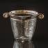 Ice bucket or vase made of chrome and glass, oval | No. 1240 | Alt. 10-2035 | DPH Trading