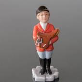 Girl with Saddle, Royal Copenhagen riding figurine
