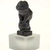 Black Lion Marmoset, Royal Copenhagen monkey figurine