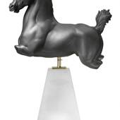 Black Torso Sculpture, Pegasus-horse, Royal Copenhagen bisquit figurine