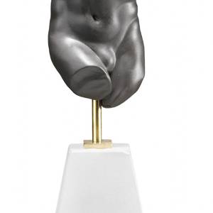 Black Torso Sculpture, Adonis, male, Royal Copenhagen bisquit figurine | No. 1249076 | DPH Trading