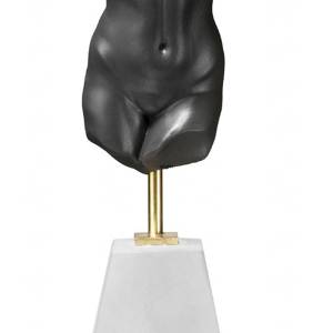 Black Torso Sculpture, Afrodite, female, Royal Copenhagen bisquit figurine | No. 1249077 | DPH Trading