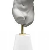 White Torso Sculpture, Adonis, male, Royal Copenhagen bisquit figurine