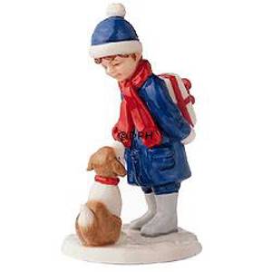 Annual Figurine 2003, Boy with Dog, Royal Copenhagen | Year 2003 | No. 1249081 | DPH Trading
