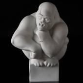 Large white Gorilla , Royal Copenhagen monkey figurine