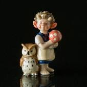 Troll, Big Sister with Owl, Royal Copenhagen figurine