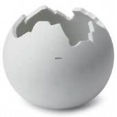 White Globe bowl, medium, Royal Copenhagen