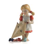 Girl with kite, Mini Summer and Winter Children, Royal Copenhagen figurine