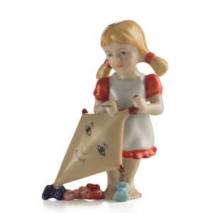 Girl with kite, Mini Summer and Winter Children, Royal Copenhagen figurine | No. 1249270 | DPH Trading