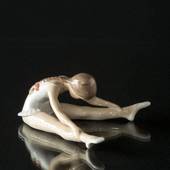 Sitting ballerina bending forward, Royal Copenhagen figurine