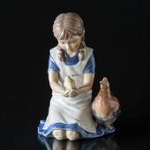 Girl with hen, Royal Copenhagen figurine