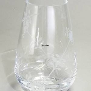 Glass vase with Blue Fluted Decor in relief, clear, Royal Copenhagen | No. 1249482 | DPH Trading