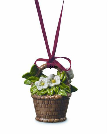 Figurine Ornament 2008, Basket with Christmas Roses