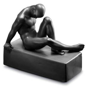 Perfectio sculpture of man, Royal Copenhagen figurine, black | No. 1249662 | DPH Trading