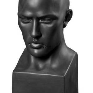 Perfectio bust of man, Royal Copenhagen figurine, black | No. 1249664 | DPH Trading