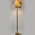 Floor lamp brass finish with rectangles without lampshade 