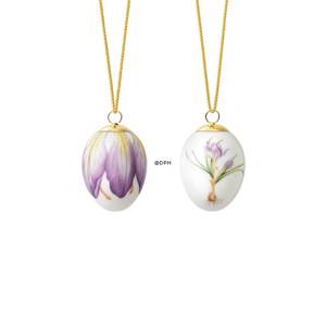 Easter egg with Lilac crocus and crocus petals, 2 pcs., Royal Copenhagen Easter Egg 2022 | Year 2022 | No. 1252067 | Alt. 1063280 | DPH Trading