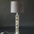 Table lamp Nickel Finish (Rustik Silver Look), with cubes without lampshade...