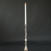 Candleholder Nickel/silver Finish 48 cm, Small 