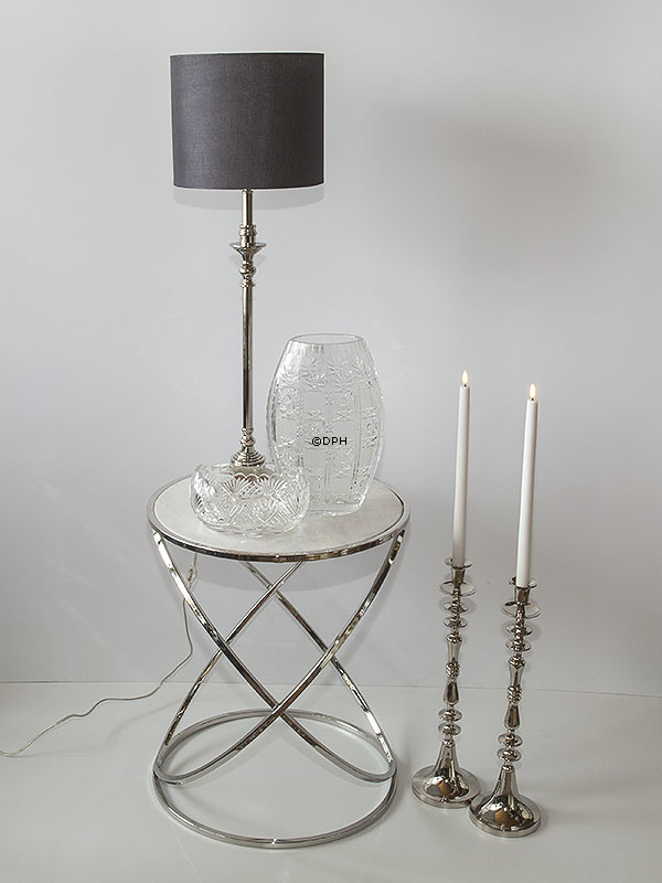 Candleholder Nickel/silver Finish 48 cm, Small