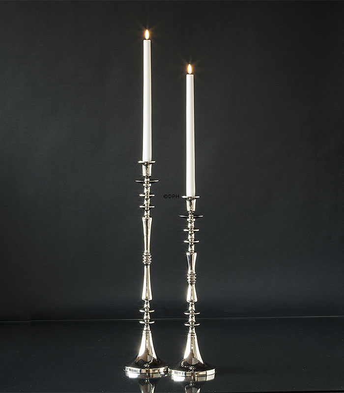 Candleholder Nickel/silver Finish 48 cm, Small