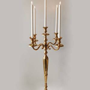 5-armed Candleholder Matte Brass Finish 100 cm | No. 12720 | Alt. 52-617-100 | DPH Trading