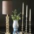Candleholder, Nickel/rustic silver look, 40 cm, Small | No. 12726 | Alt. 60-710-40 | DPH Trading