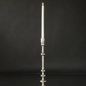 Candleholder, Nickel/Rustic Silver Look 48 cm, Medium 
