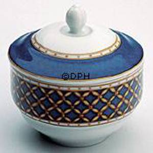 Liselund, Sugar Bowl with Cover, Dark blue, Royal Copenhagen | No. 1273159 | Alt. 1273159 | DPH Trading