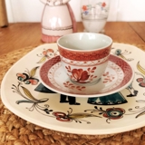 Royal Copenhagen/Aluminia Tranquebar, red, espresso cup no. 13/2124, capacity 0.75 dl cup Ø6,5cm