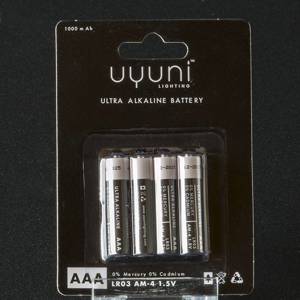 UYUNI Lighting 1.5V AAA Battery, 4 pack | No. 1402 | Alt. UL-BA-AAA | DPH Trading