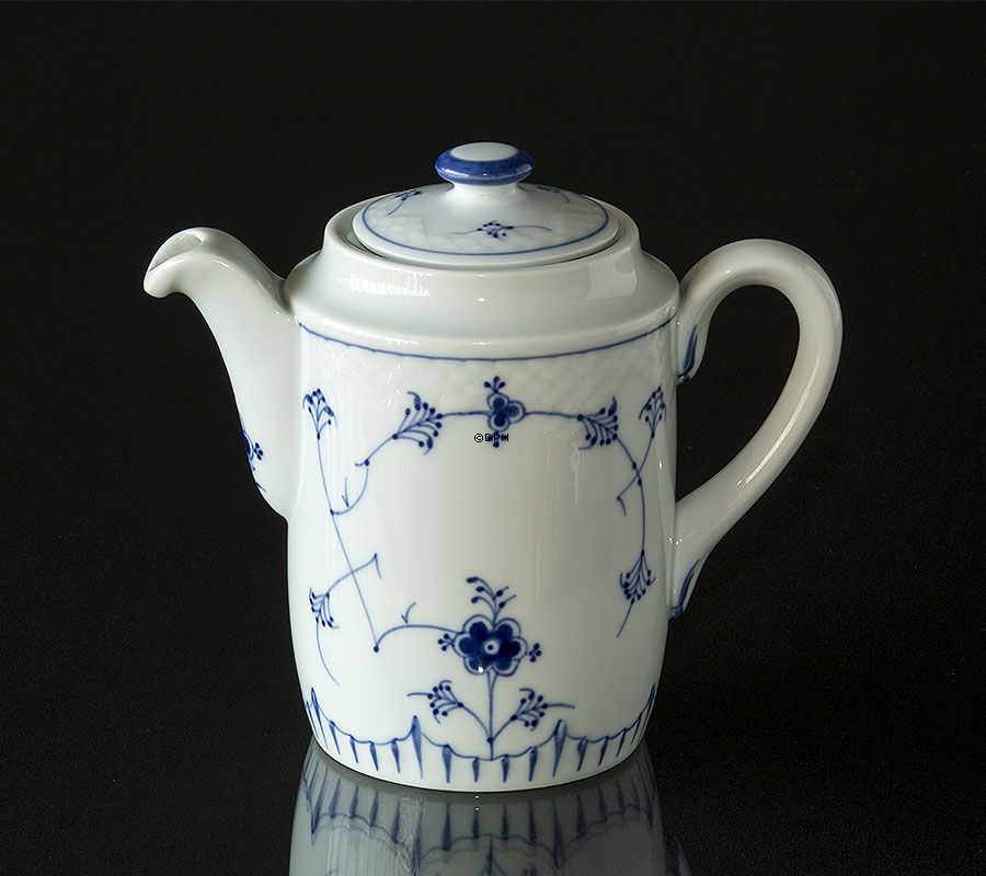 Blue traditional Coffee Pot 1 ltr., Blue Fluted Bing & Grondahl no. 824