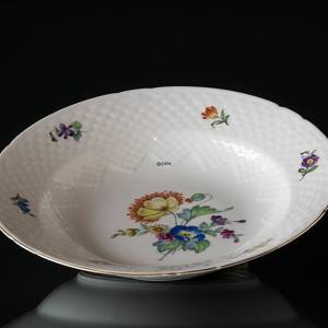 Bing & Grondahl Saxon Flower Soup plate 24 cm, hvid | No. 1500322-H | DPH Trading