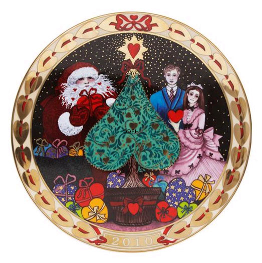 Royal Copenhagen, hearts of Christmas series plate 2010, Celebration of the Hearts
