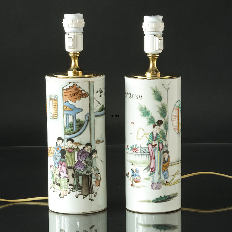 Chinese Hatstands Lamps PAR (2 pcs.) Semi Antique