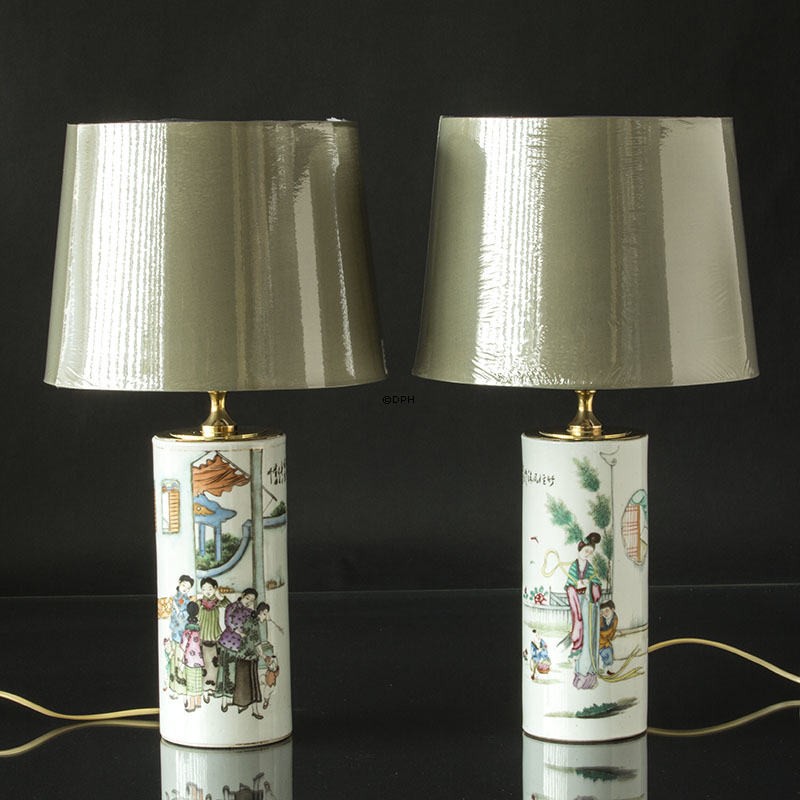 Chinese Hatstands Lamps PAR (2 pcs.) Semi Antique