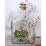 Holmegaard H. C. Andersen glass bottle with "Tumbelina"