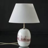 Holmegaard Sakura table lamp, oval with rose stribes, without shade - Disco...