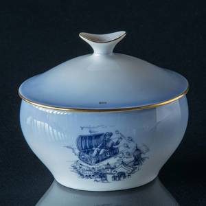 Lucia Service, sugar bowl with the Flying Trunk, Bing & Grondahl | No. 3740-302 | DPH Trading