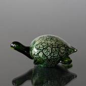 Green Turtle, Letter Press, Hand Blown Glass Art, Hand Blown, 