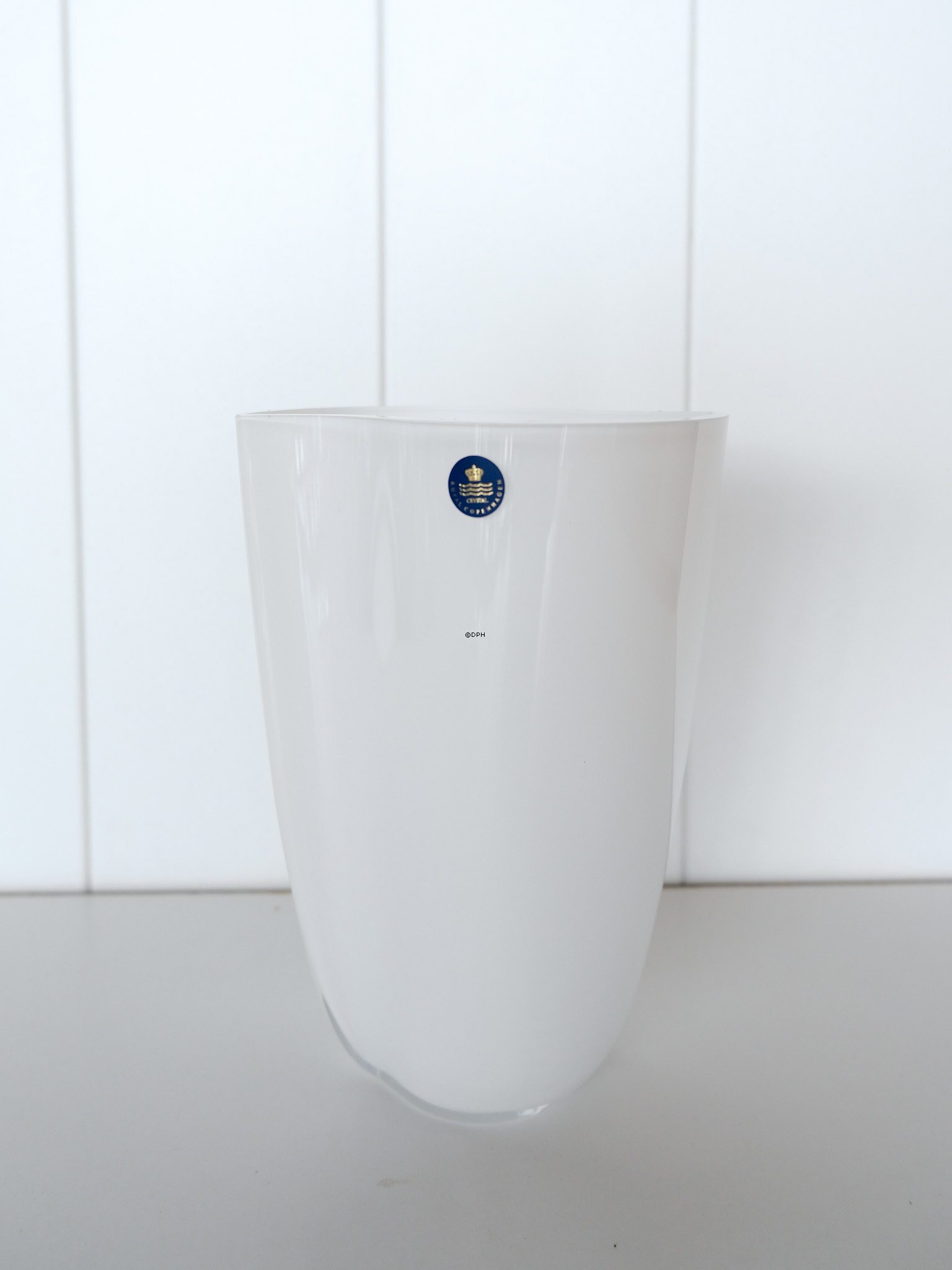 Holmegaard Duet vase, Opal white