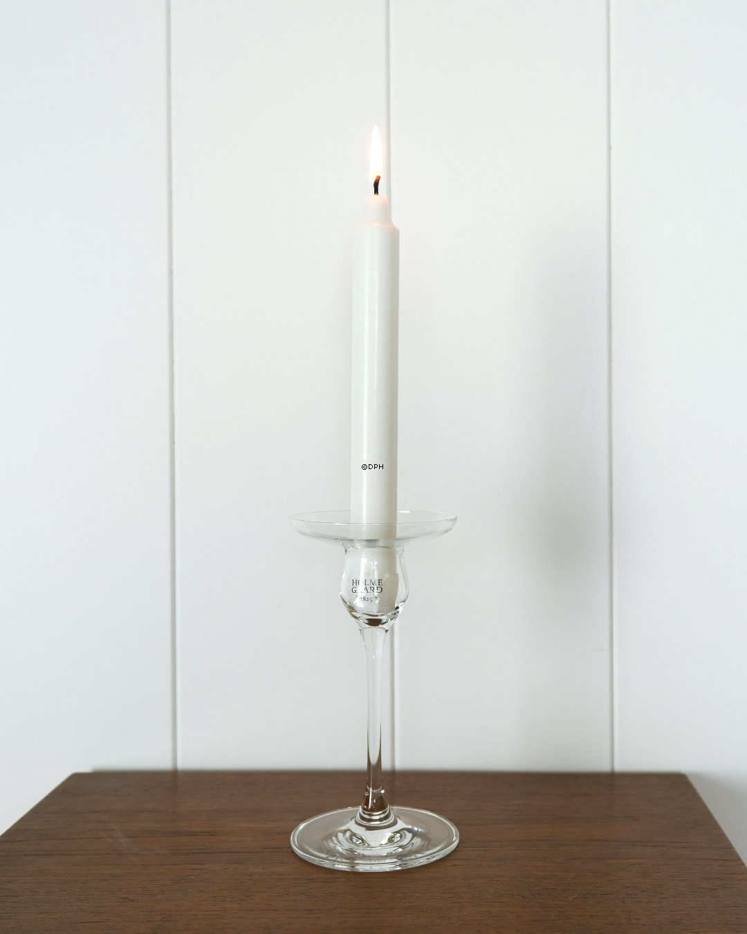 Holmegaard Cabernet candlestick, clear, medium, (1 pc.)