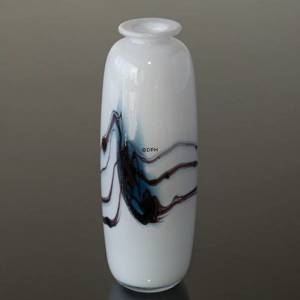 Holmegaard vase Atlantis with blue decoration | No. 4344807 | DPH Trading
